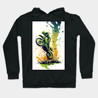 Dirt Bike Paint Splash Style Hoodie